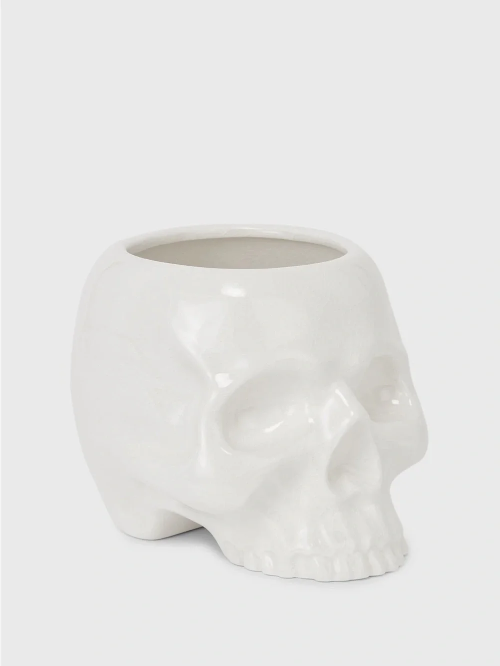 Ceramic White Skull KILLSTAR Planter - Decorative Home Accent